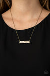 Paparazzi Accessories  -  Land Of The Free - Brass Necklace