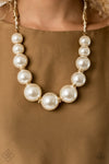 Pearly Prosperity - Gold Pearl Necklace - Paparazzi Accessories