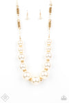 Pearly Prosperity - Gold Pearl Necklace - Paparazzi Accessories