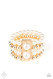 WEALTH-Conscious - Gold Pearl Bracelet - Paparazzi Accessories