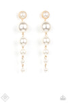 Paparazzi Accessories - Living a WEALTHY Lifestyle - Gold Pearl Earring