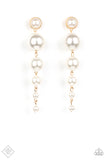 Paparazzi Accessories - Living a WEALTHY Lifestyle - Gold Pearl Earring