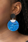 Paparazzi Accessories  - Really Retro-politan - Blue Earring