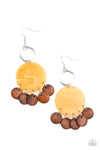 Paparazzi Accessories - Beach Waves - Yellow Earring