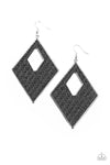 Woven Wanderer - Black Earring