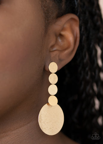 Paparazzi Accessories - Idolized Illumination - Gold Earring