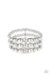 Paparazzi Accessories - Icing On The Top - White Bracelet