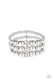 Paparazzi Accessories - Icing On The Top - White Bracelet