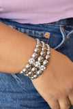 Paparazzi Accessories - Icing On The Top - White Bracelet