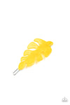 Paparazzi Accessories -  LEAF Your Mark - Yellow Hair clip