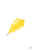 Paparazzi Accessories -  LEAF Your Mark - Yellow Hair clip