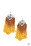 Paparazzi Accessories - DIP The Scales - Yellow Earring