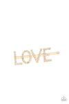 Paparazzi Accessories - All You Need Is Love - Gold Hair clip