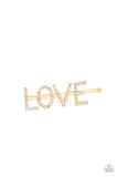 Paparazzi Accessories - All You Need Is Love - Gold Hair clip