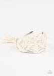 Paparazzi Accessories - Macrame Mode - White - Bracelet