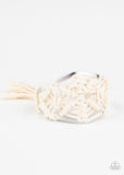 Paparazzi Accessories - Macrame Mode - White - Bracelet