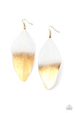 Paparazzi Accessories - Fleek Feathers - White Earring