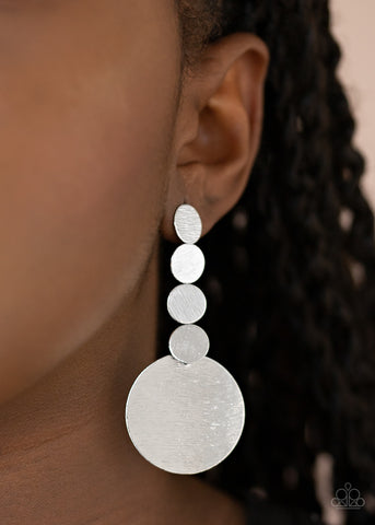 Paparazzi Accessories - Idolized Illumination - Silver Earring