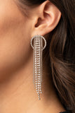 Paparazzi Accessories - Dazzle by Default - White Earring