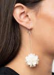 Paparazzi Accessories  - Swing Big - White Earring