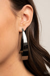 Underestimated Edge - Black Earring - Paparazzi Accessories