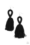 Paparazzi Accessories  - Tassels and Tiaras - Black Earring