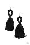 Paparazzi Accessories  - Tassels and Tiaras - Black Earring