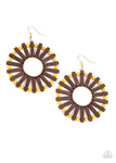 Paparazzi Accessories  - Solar Flare - Yellow Earring