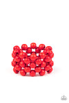 Paparazzi Accessories - Tiki Tropicana - Red Bracelet