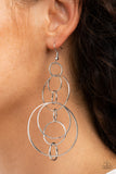 Paparazzi Accessories  - Running Circles Around You - Silver Earring