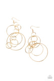 Paparazzi Accessories  - Running Circles Around You - Gold Earring