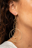 Paparazzi Accessories  - Running Circles Around You - Gold Earring