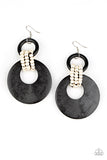 Paparazzi Accessories - Beach Day Drama - Black Earring