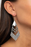 Paparazzi Accessories  - Work Hazard - Silver Earring