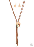 Paparazzi Accessories - Im FELINE Good - Brown Necklace