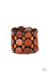 Paparazzi Accessories - Cruising Coronado - Brown Wood Bracelet