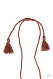 Paparazzi Accessories - Macrame Mantra - Brown Necklace