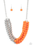 Paparazzi Accessories - Layer After Layer - Orange Necklace