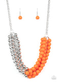 Paparazzi Accessories - Layer After Layer - Orange Necklace