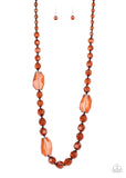 Paparazzi Accessories - Malibu Masterpiece - Brown Necklace