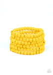 Paparazzi Accessories - Diving in Maldives - Yellow Bracelet