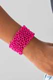 Paparazzi Accessories - Island Expression - Pink Bracelet