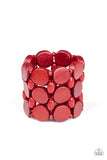 Paparazzi Accessories - Cruising Coronado - Red Wood Bracelet