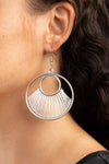 Really High-Strung - White Earring - Paparazzi Accessories