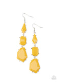 Paparazzi Accessories - Geo Getaway - Yellow Earring