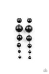 Paparazzi Accessories - Living a WEALTHY Lifestyle - Black Earring