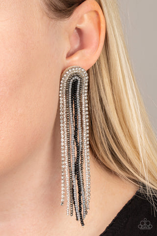 Paparazzi Accessories  - Let There BEAD Light - Black Earring