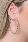 Paparazzi Accessories -Radiant Ridges - Rose Gold Earring