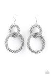 Paparazzi Luck BEAD a Lady - Silver Earrings