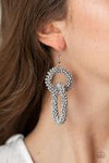 Paparazzi Luck BEAD a Lady - Silver Earrings